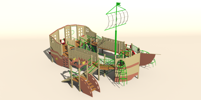 playground frigate 3D Model .c4d .max .obj .3ds .fbx .stl .blend 