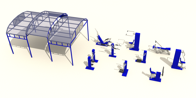 sports complex 3D मॉडल .c4d .max .obj .3ds .fbx .stl .blend
