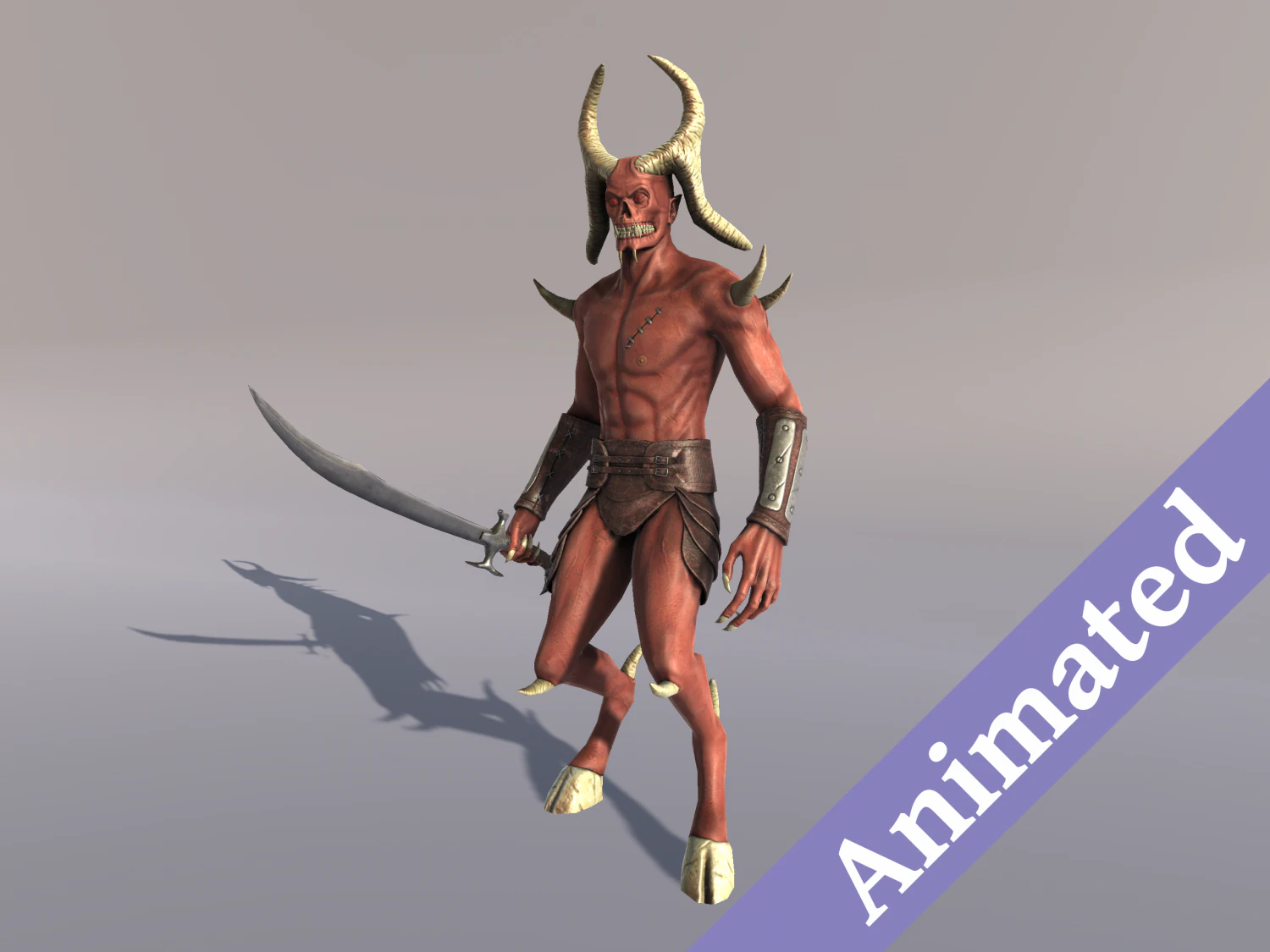 demon soldier 3D Model .c4d .max .obj .3ds .fbx .stl .blend