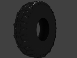 tire with large tread 3D मॉडल