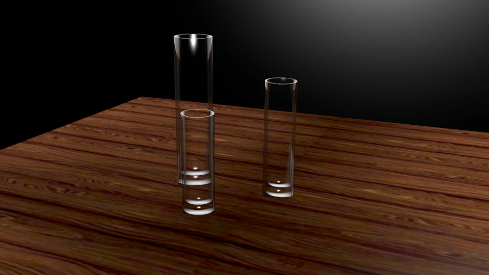 the set of 3 simplel vases 3D Model .c4d .max .obj .3ds .fbx .stl .blend 
