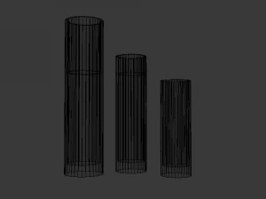 the set of 3 simplel vases 3D Model