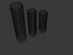 the set of 3 simplel vases Model 3D