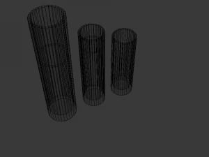 the set of 3 simplel vases 3D Model