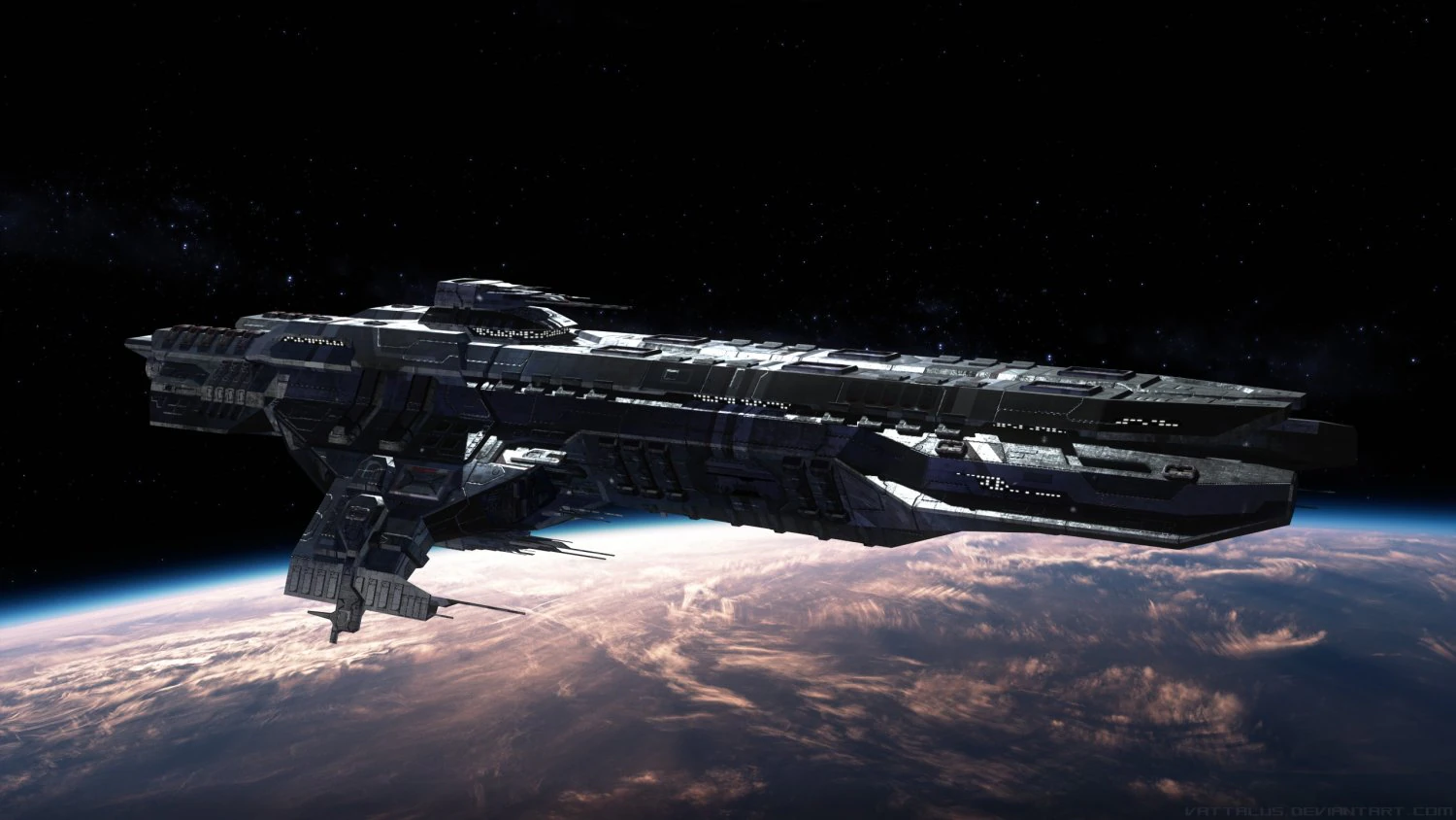 paladin battleship 3D Model .c4d .max .obj .3ds .fbx .stl .blend 