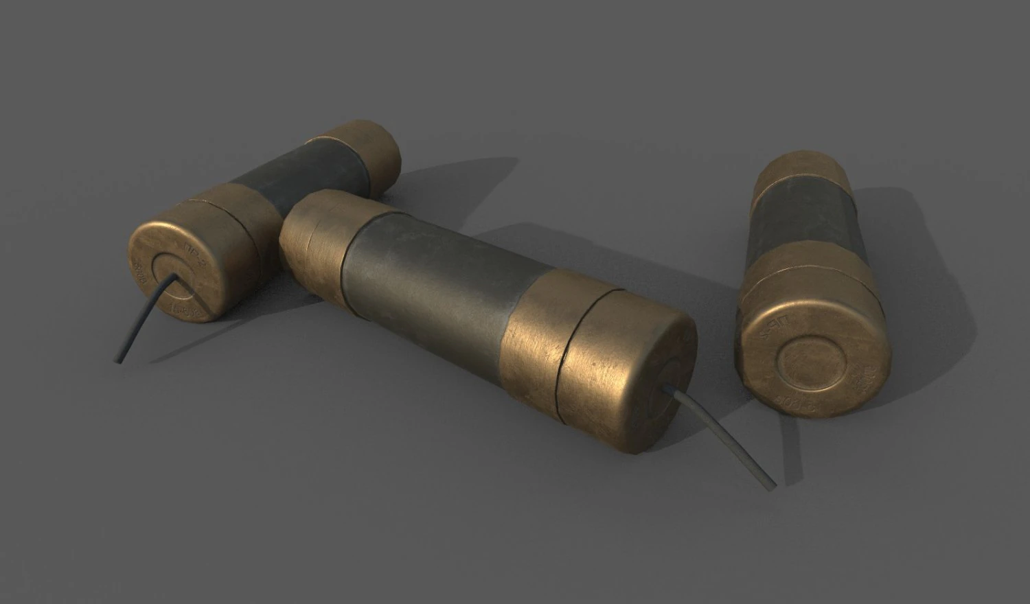homemade grenade 3D Model .c4d .max .obj .3ds .fbx .stl .blend 