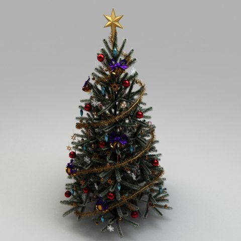 christmas tree Modelo 3D .c4d .max .obj .3ds .fbx .stl .blend 