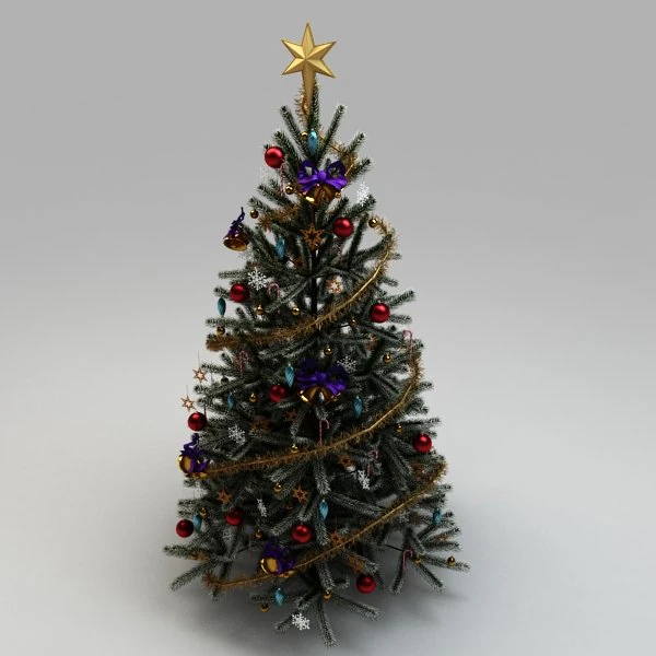 christmas tree 3D Model .c4d .max .obj .3ds .fbx .stl .blend 