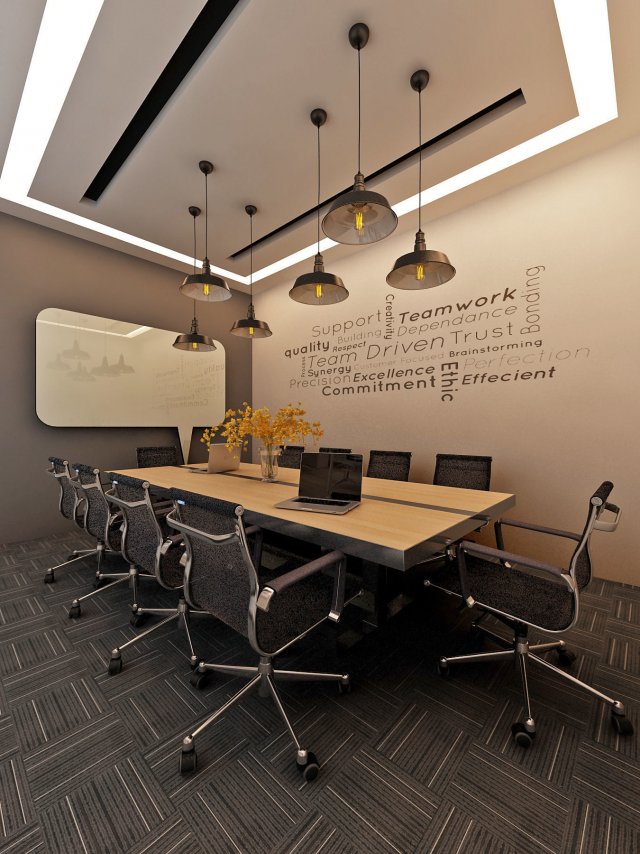 conference meeting room 3D 모델 .c4d .max .obj .3ds .fbx .stl .blend 