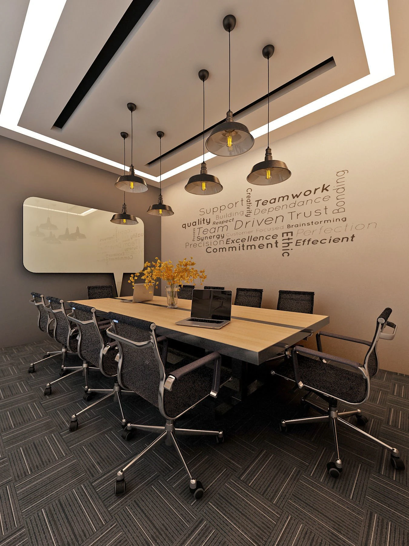 conference meeting room 3D Model .c4d .max .obj .3ds .fbx .stl .blend 