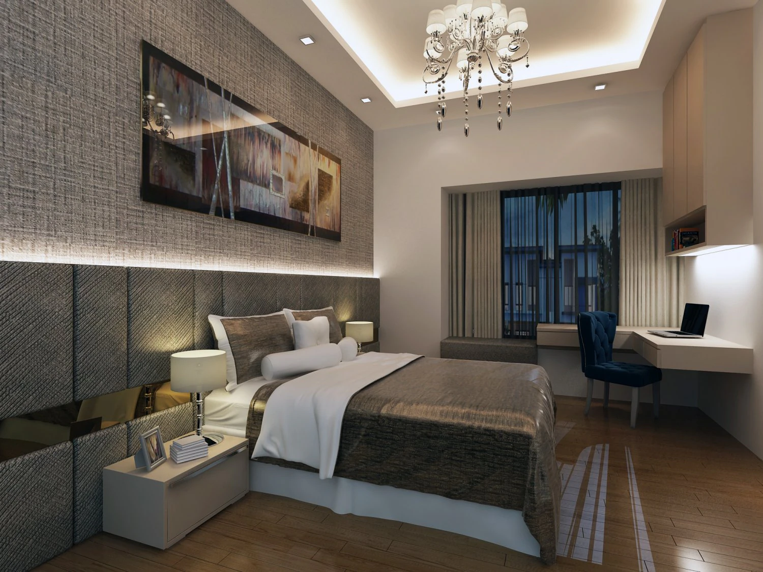 bedroom 3 3D Model .c4d .max .obj .3ds .fbx .stl .blend 