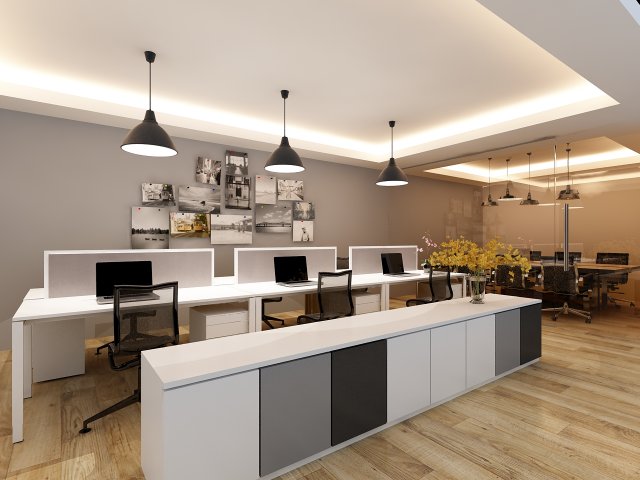 office Model 3D .c4d .max .obj .3ds .fbx .stl .blend 