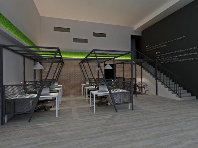 office 2 3D Модель .c4d .max .obj .3ds .fbx .stl .blend 