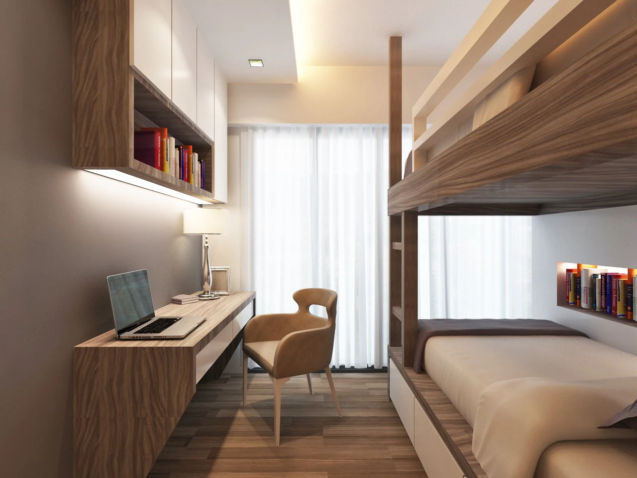 bunk bed chidlren room 3D Model .c4d .max .obj .3ds .fbx .stl .blend 