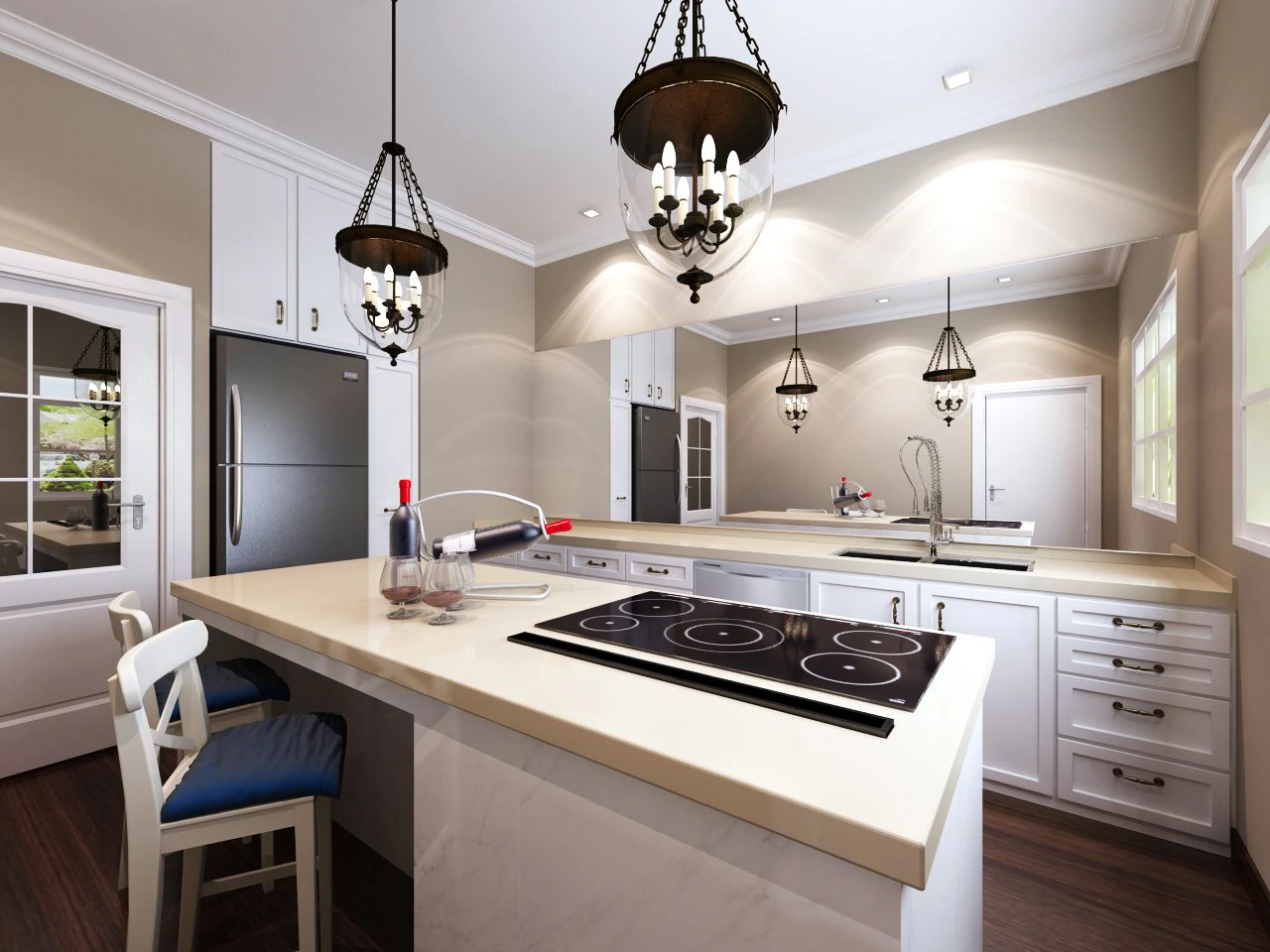 kitchen 5 3D Model .c4d .max .obj .3ds .fbx .stl .blend