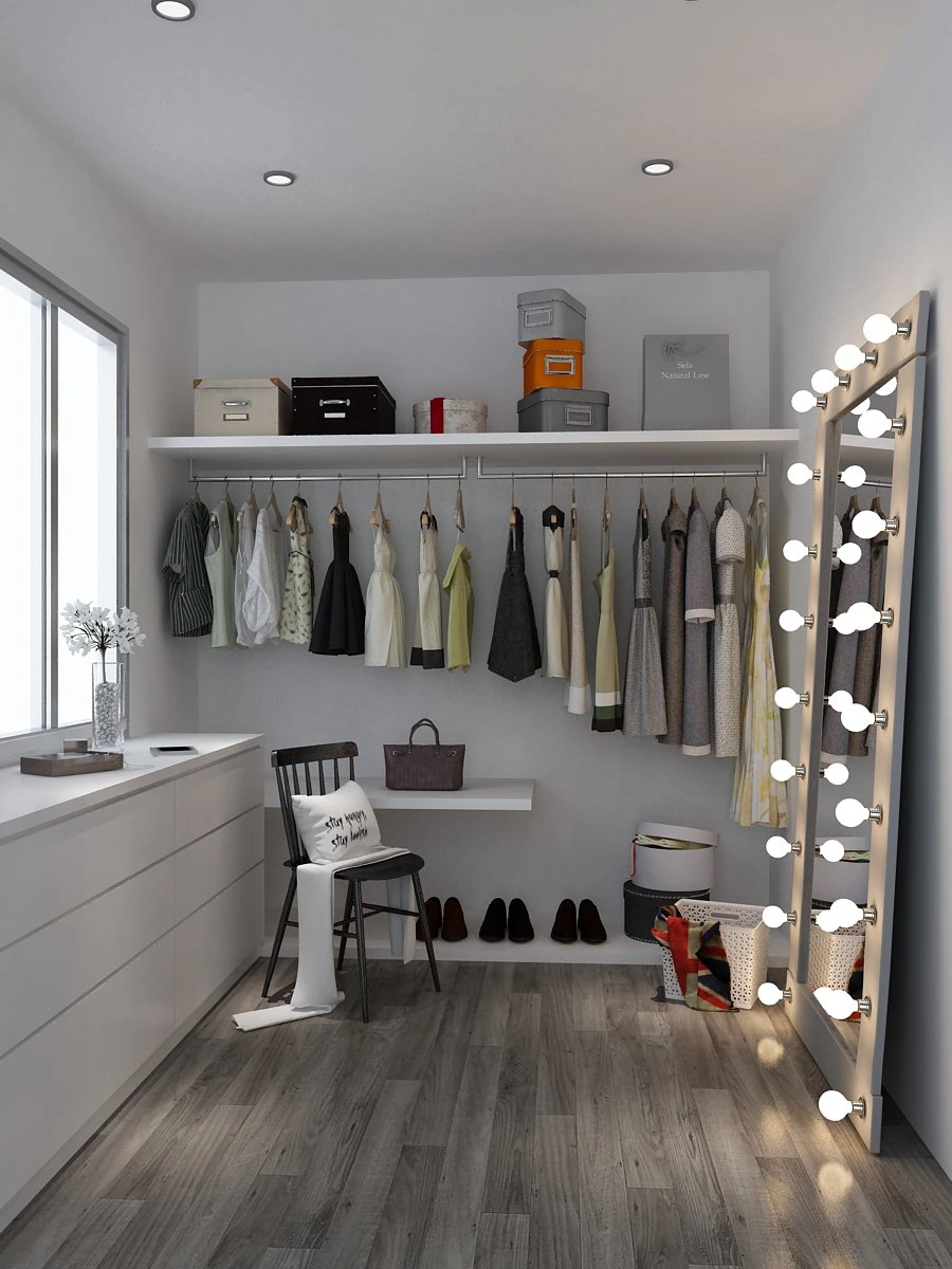 walk in wardrobe 3D Model .c4d .max .obj .3ds .fbx .stl .blend 