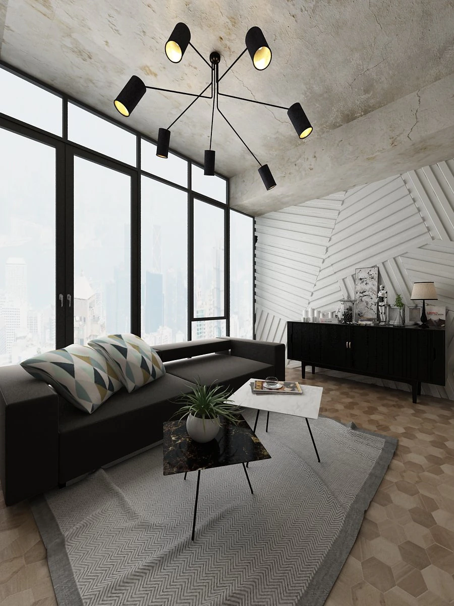 living 3D Model .c4d .max .obj .3ds .fbx .stl .blend 