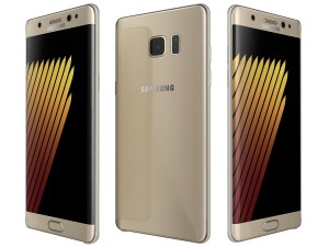 samsung galaxy note 7 gold 3D Model