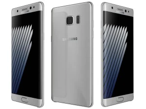 samsung galaxy nota 7 blanco Modelo 3D