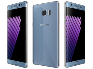 samsung galaxy note 7 blue 3D Model