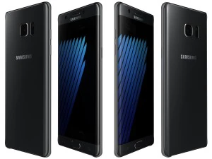 samsung galaxy note 7 black 3D Model
