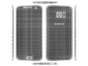 samsung galaxy s7 edge silver 3D 모델