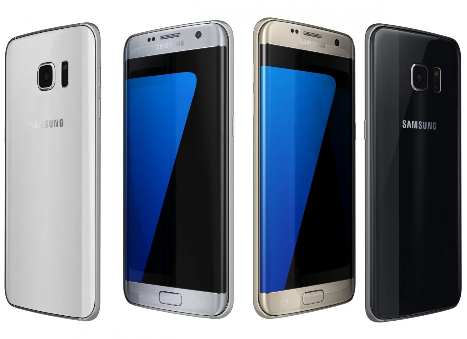 samsung galaxy s7 edge all colors 3D Model .c4d .max .obj .3ds .fbx .stl .blend 