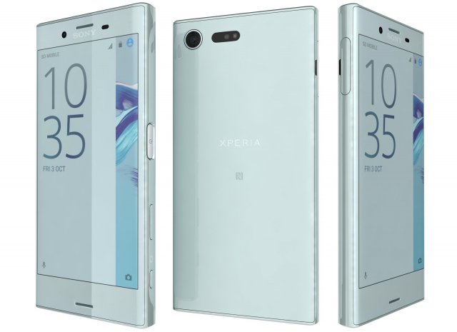 sony xperia x compact mist blue 3D Модель .c4d .max .obj .3ds .fbx .stl .blend 
