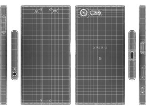 sony xperia x compact mist blue 3D Модель