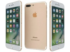 Apple iPhone 7 Plus złoty Model 3D