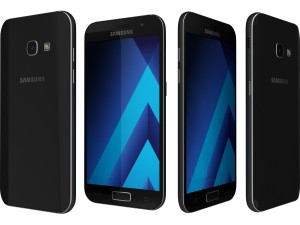 samsung galaxy a3 2017 black sky 3D Model