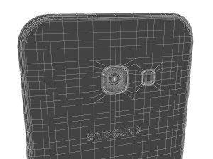 samsung galaxy a3 2017 black sky 3D Model