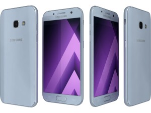 samsung galaxy a3 2017 blue mist Modelo 3D