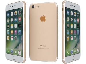 apple iphone 7 gold 3D मॉडल