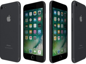 apple iphone 7 jet black 3D 모델