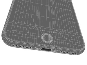 apple iphone 7 silver Modèle 3D