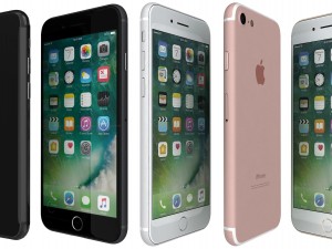 apple iphone 7 all colors 3D-Modell
