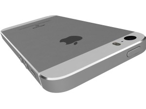 apple iphone se silver Modello 3D