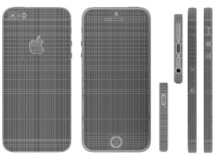 apple iphone se silver Modello 3D