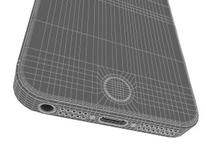 apple iphone se silver Modello 3D