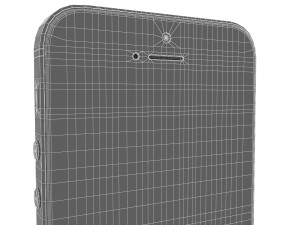 apple iphone se silver Modello 3D