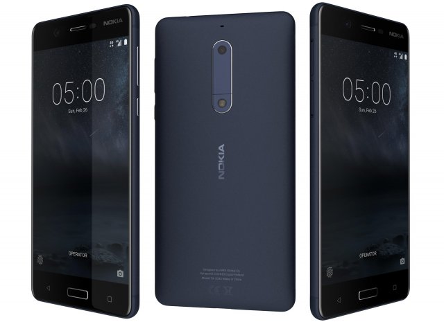 nokia 5 tempered blue Modelo 3D .c4d .max .obj .3ds .fbx .stl .blend 