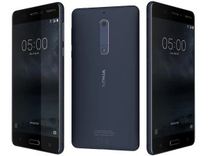 नोकिया 5 टेम्पर्ड ब्लू 3D मॉडल