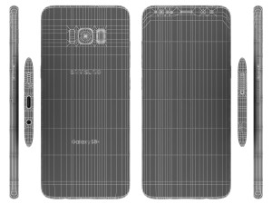 samsung galaxy s8 plus coral blue Modelo 3D