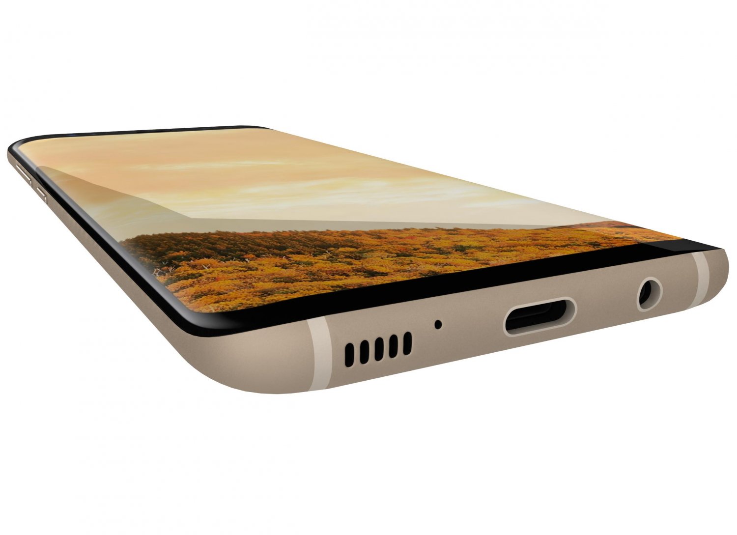 3D Model: Samsung Galaxy S8 (Maple Gold) #90909317