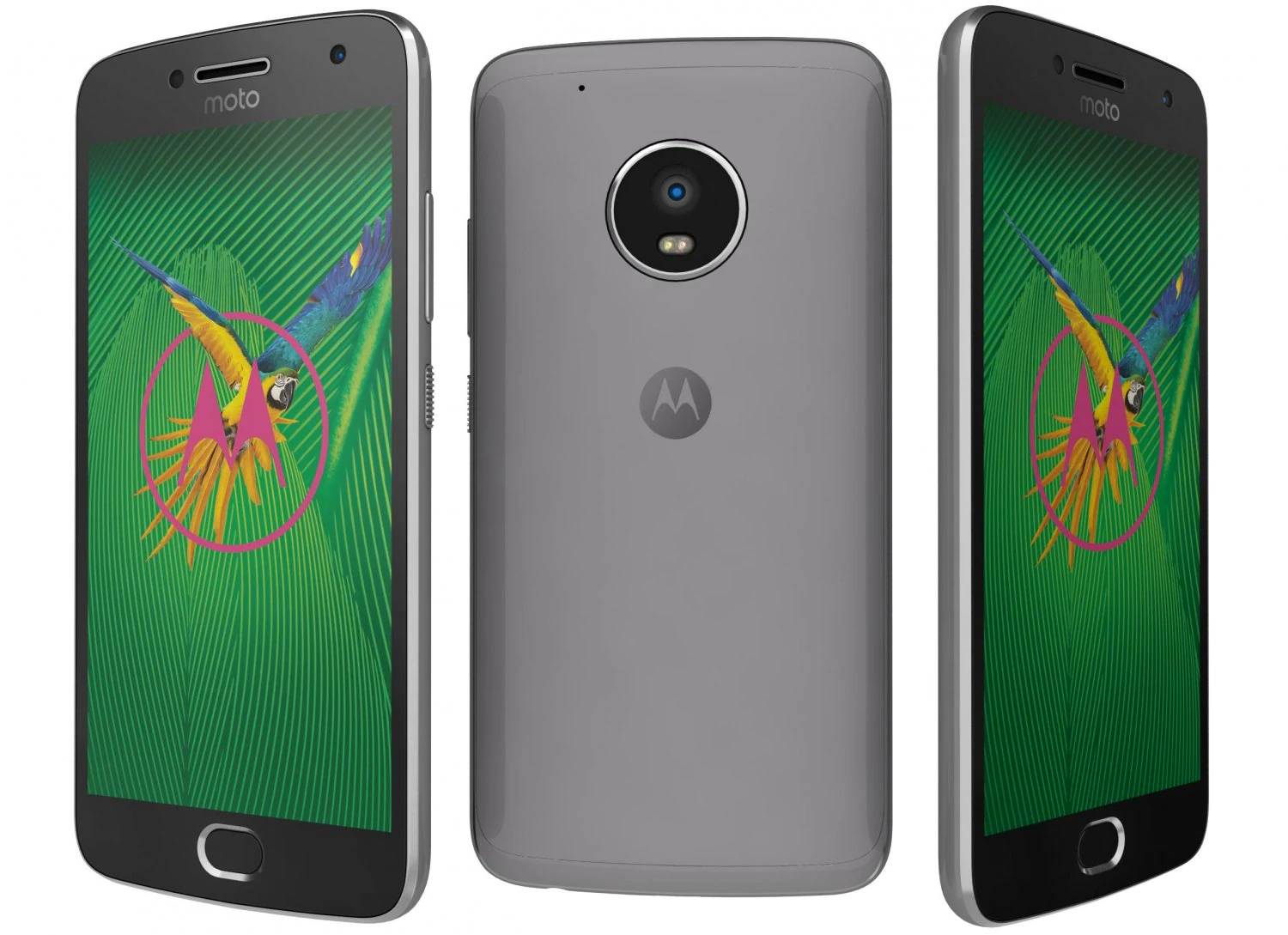 motorola moto g5 plus lunar grey 3D Model .c4d .max .obj .3ds .fbx .stl .blend 