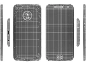 motorola moto g5 plus lunar grey and fine gold 3D Model