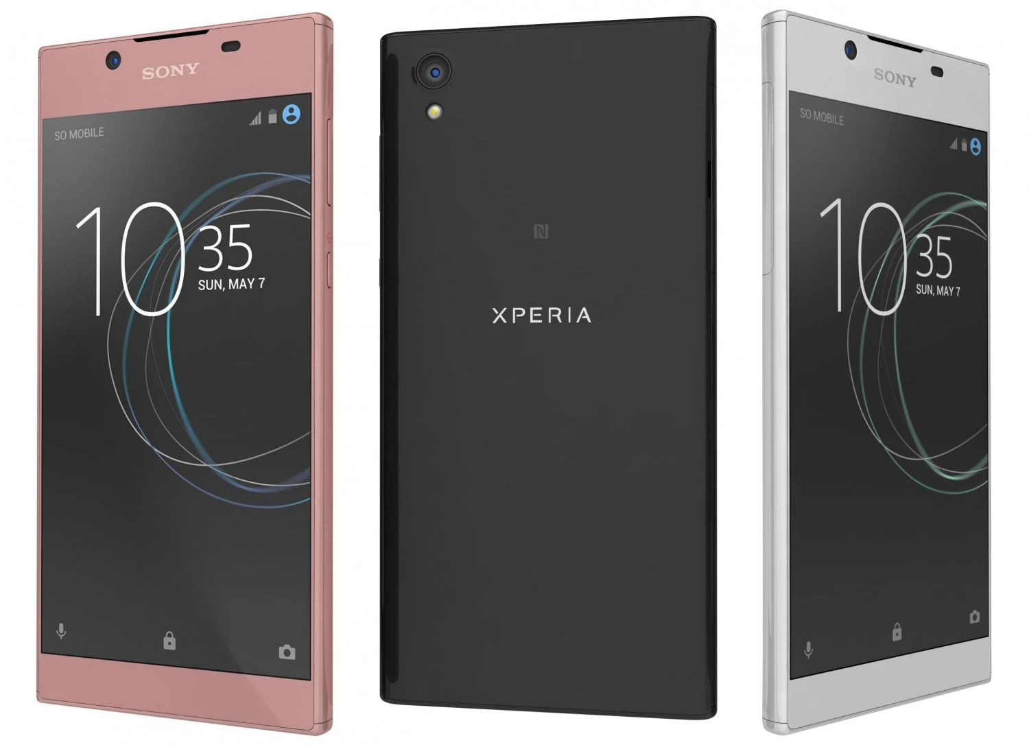 sony xperia l1 all colors 3D Model .c4d .max .obj .3ds .fbx .stl .blend 