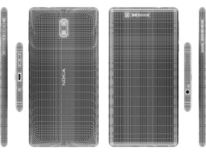 nokia 3 copper white 3D-Modell