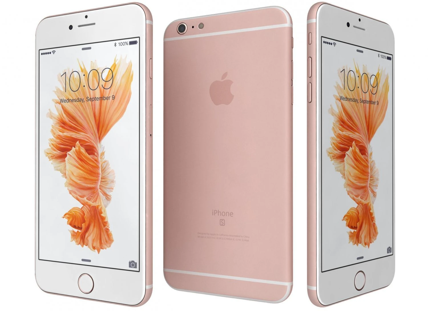 apple iphone 6s rose gold 3D Model .c4d .max .obj .3ds .fbx .stl .blend
